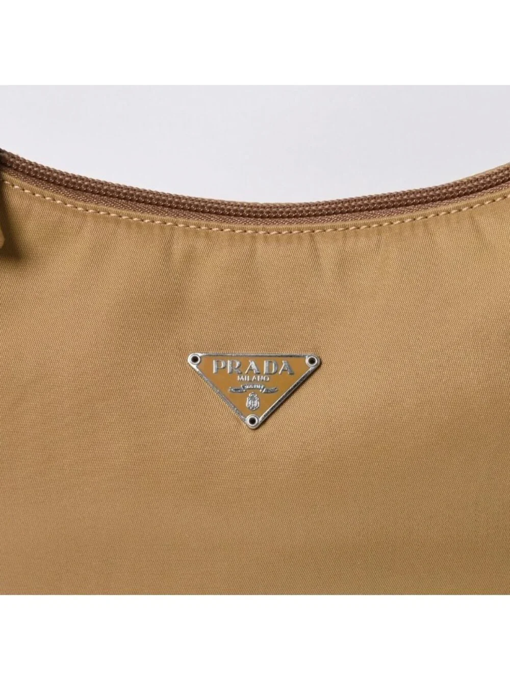 Prada Hobo Nylon Beige